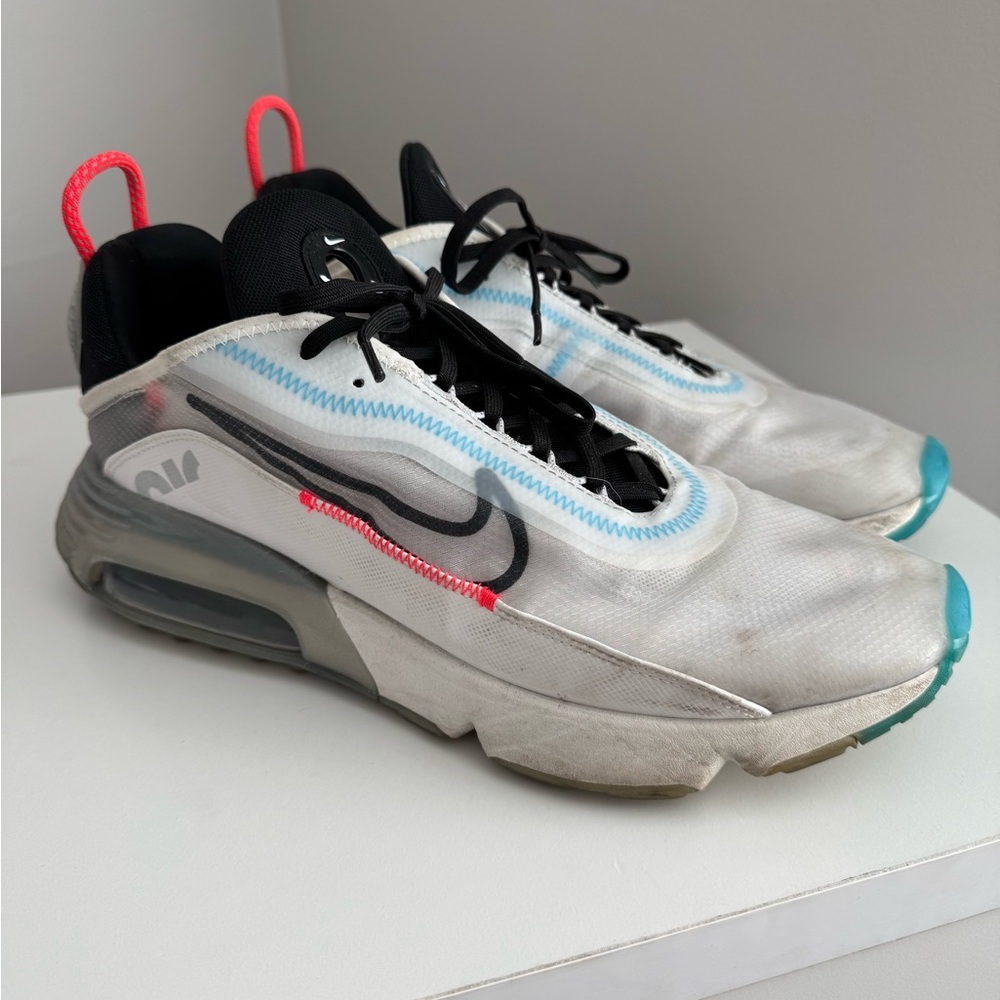 Nike Air Max 2090 White with Black and Red Accents